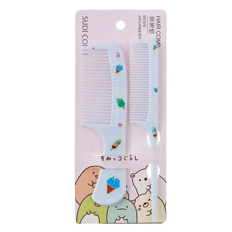 2pcs/set Cute Kids Hairdressing Comb Anti-static Pointed Tail Comb for Girls Strawberry Fruit Hair Cmb Kids Hair