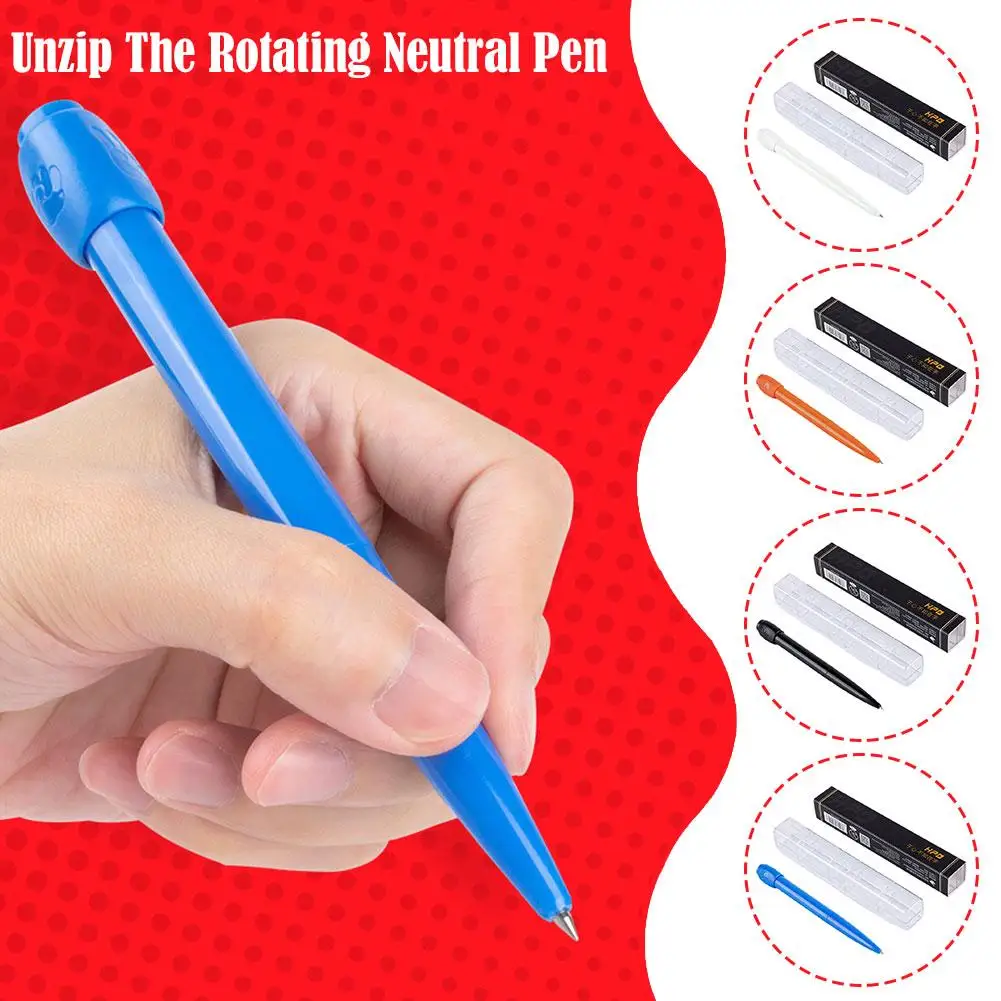 Stone Scissor Cloth Rotating Pen Decompression Creative Writing Pen Rotating Toys For Children Gifts Student Stationery I7O7