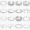Stylish Simple Stainless Steel Open Cuff Bangles Girl Women Jewelry Gifts Non-Tarnish Steel Color Adjustable Opening Bracelets 1