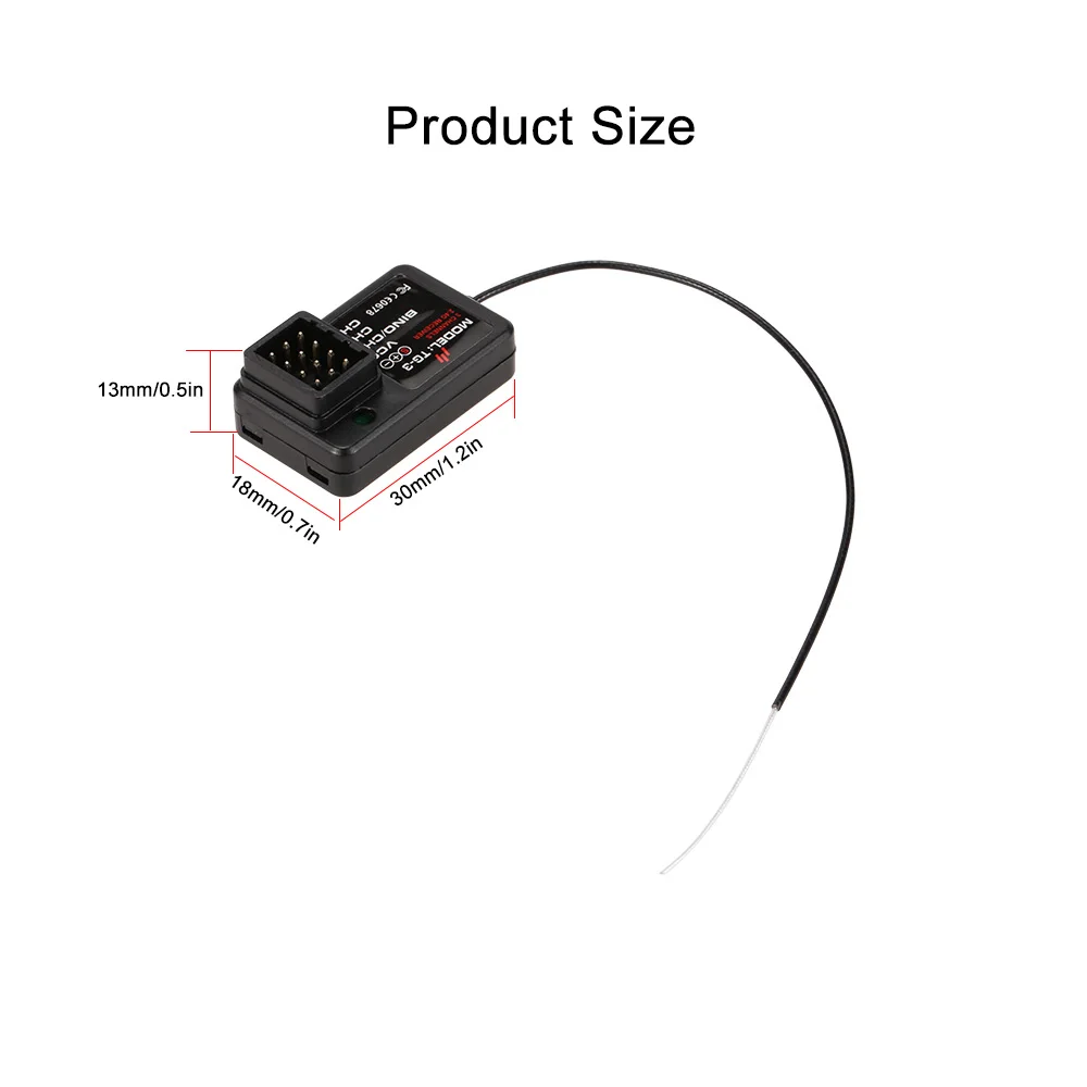 Enhanced 2.4G 3-Channel Remote Control Receiver