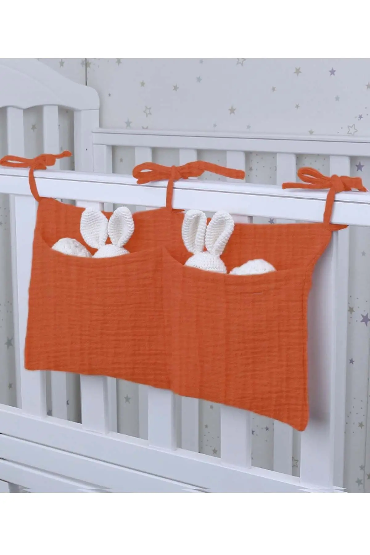 

Modakids горчичный органайзер для детской кроватки с 2 отделениями