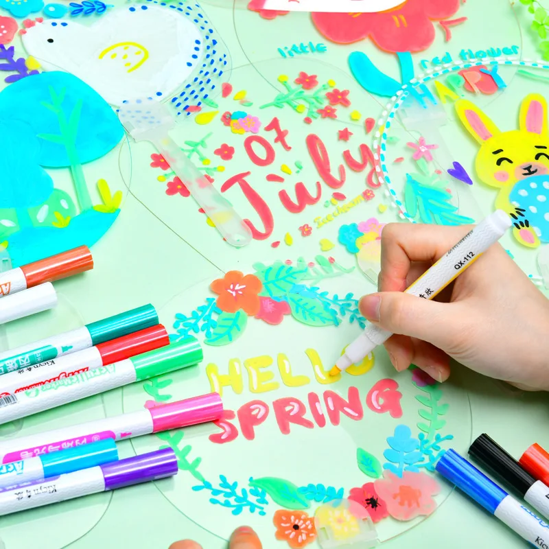 5pcs DIY Clear Plastic Fan Blank Transparent Decorative Fans for Painting Crafts Perfect for Kids Art Calligraphy DIY Decor