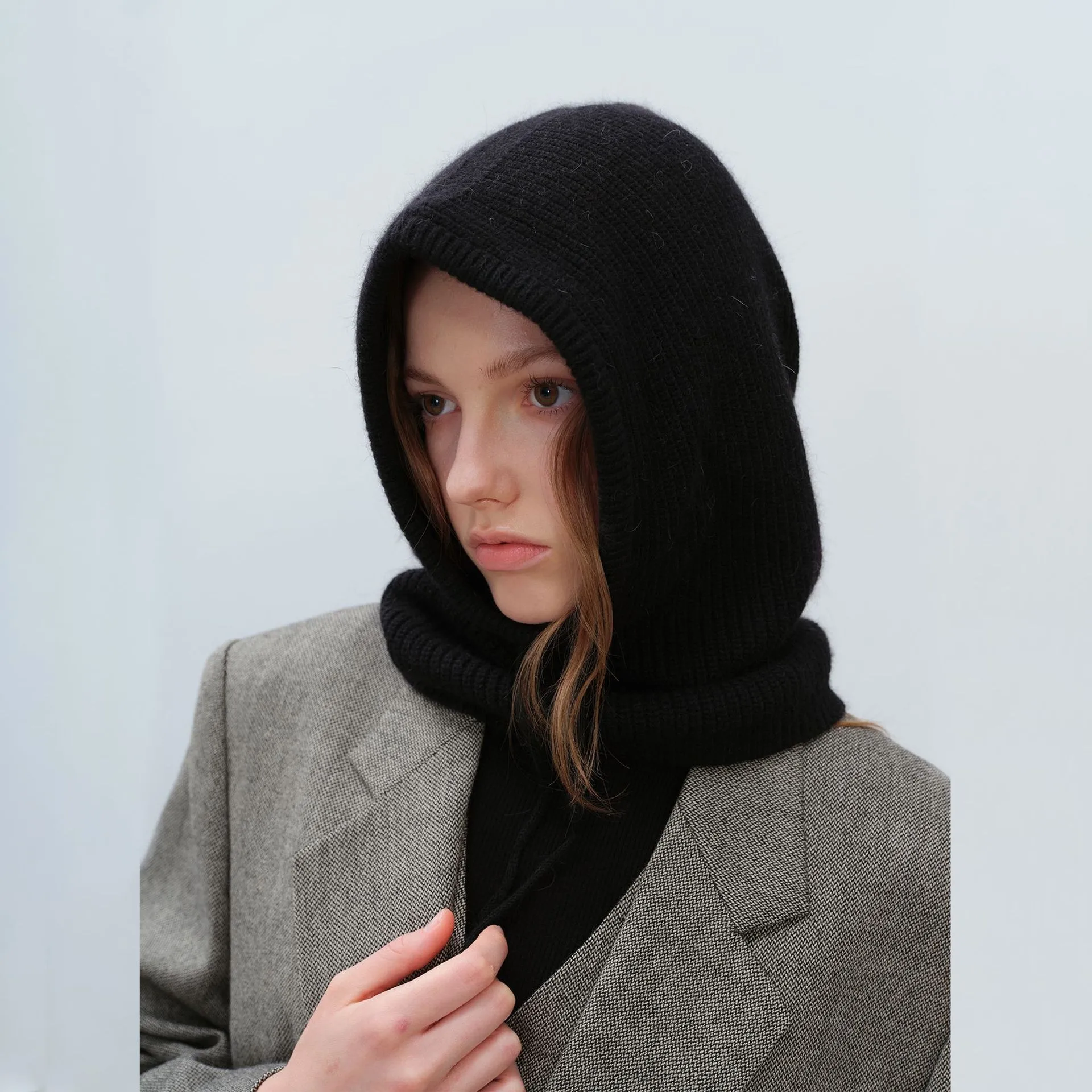 Cozy Winter Bear Balaclava Hat With Ears - Warm Hooded Scarf Beanie For Women & Girls