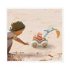 1 piece set of children's beach toys excavator engineering car wheat straw can dig sand digging toy car racing toys 4
