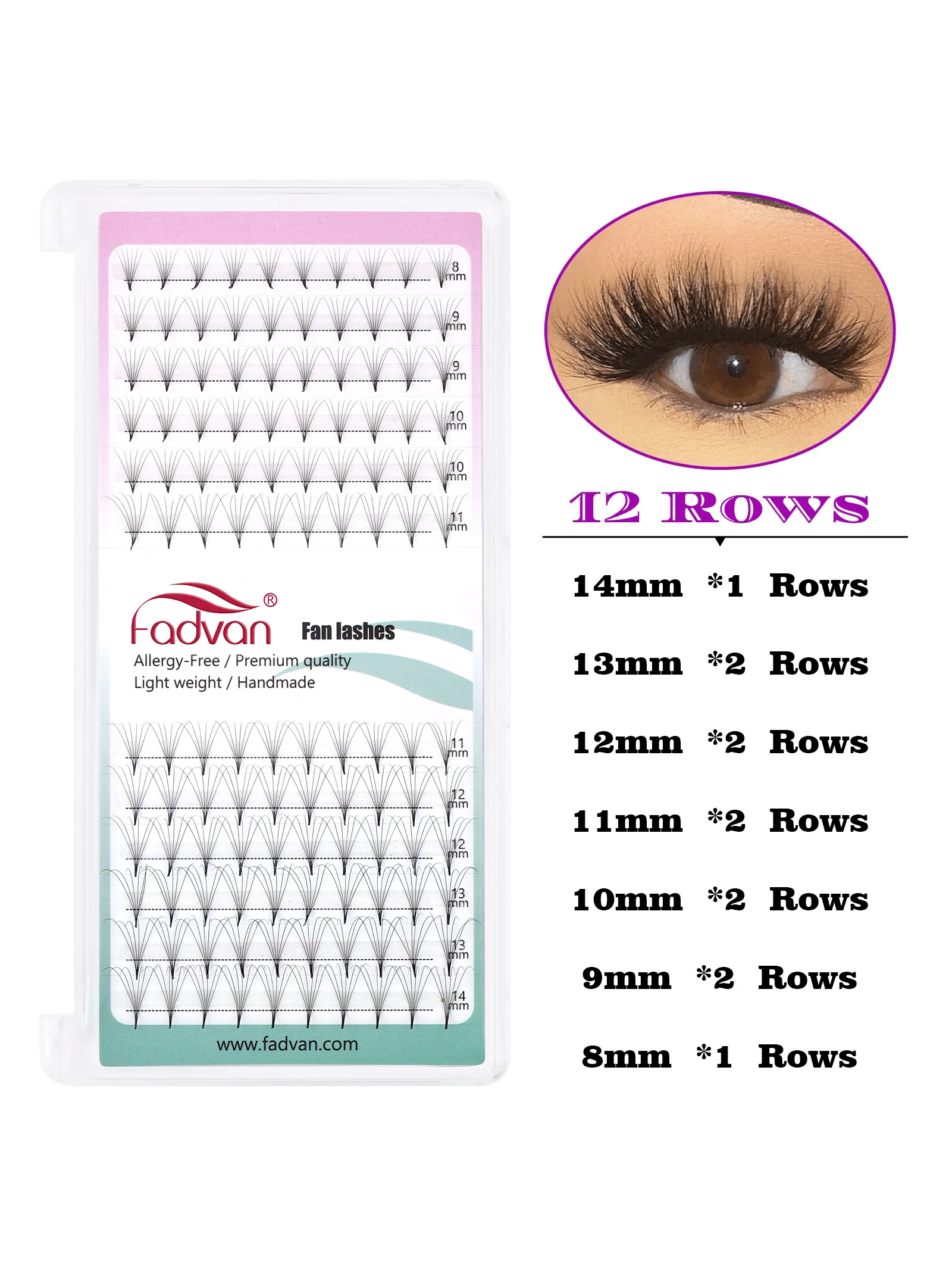 FADVAN Premade Fan 3D/5D/6D/8D/10D/12D/16D/20D/30D Eyelash Extensions Natural Soft Russian Volume Lashes Individual Lash Extensi eyelash extension eyelash extensions eyelash extension lashes fake eyelashes false eyelashes