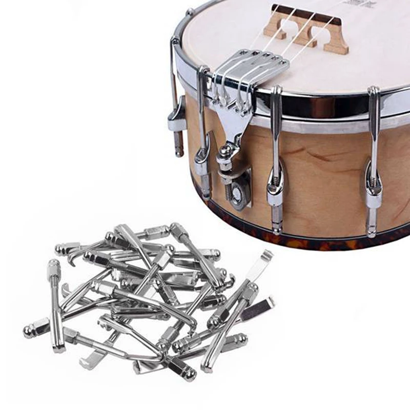 24 Pcs Standard Banjo Hooks,Adjustable Banjo Hooks Hook Holder Flat Hooks Parts Accessories