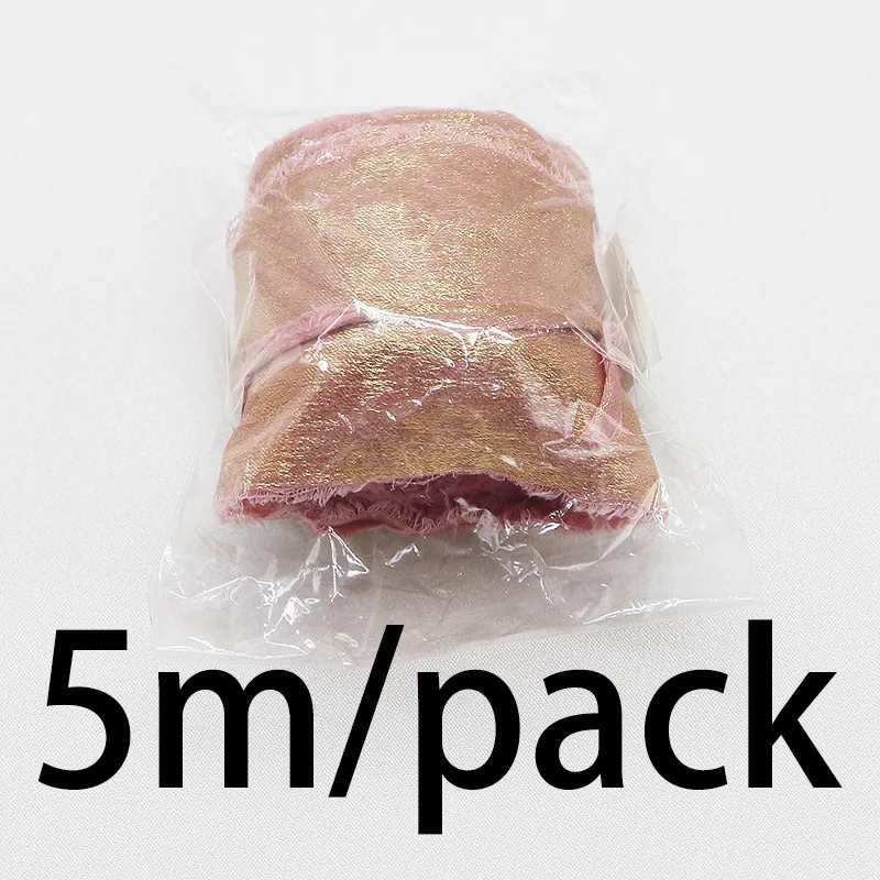 (5m/roll) 40mm Gilt Plush Chiffon Ribbon Lace Gift Wrap Wedding Festival Party Decorative Crafts Make Vintage Embroidery