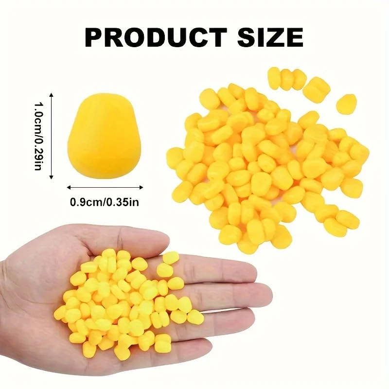 Leurre souple réaliste maïs 50/100 pièces - appât naturel pour carpe en eau douce et salée