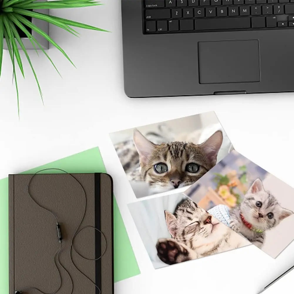 100매 3.5x5인치 전문가용 광택 인화지 180GSM 즉시 건조 잉크젯 염료 잉크 프린터와 호환 가능 사진용