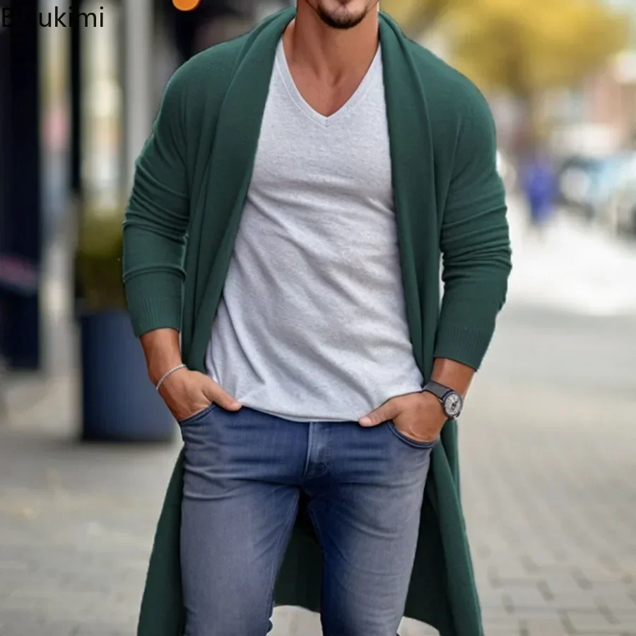 Cardigan Casual Sueter Largos Para Hombres Cardigan Hombre Saco