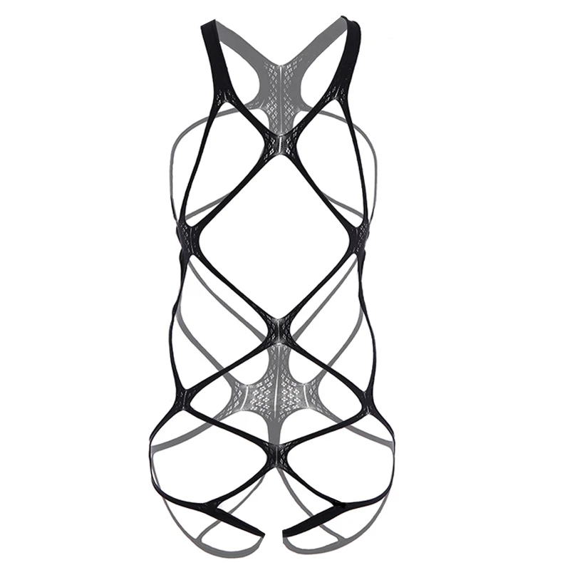 European Clothing Fashion Babydoll Lingerie Porno Teddies Bodysuits Women See Through Fishnet Bikini Body Suit Sexy Nightwear