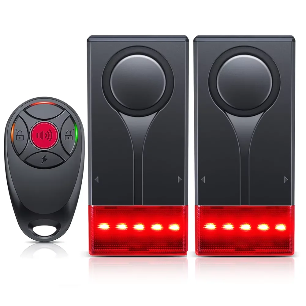 ExtractMe High-Decibel Car Vibration & Light Security Alarm with Wireless Remote Control