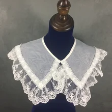 

Ladies All-match Fake Collar Shawl Niche Lace Design Retro Fashionable Finely Pleated Three-dimensional Accessories for Women
