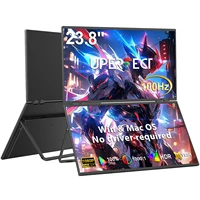 Uperfect 23.8Inch 100HZ Portable Dual Monitor for Laptop Screen Extender 1080P QLED Double Foldable Display for Pc Computer XBox