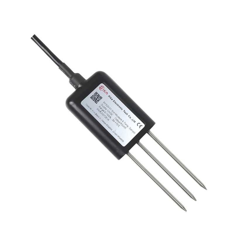 

RK520-01 Soil Moisture Temperature Sensor Industrial IP68 ABS Waterproof Plant Soil Probe 4-20mA/0-5V/0-2V/RS485