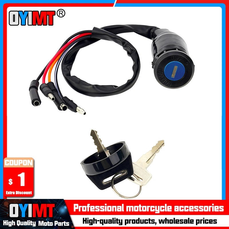 

Motorcycle Electric Door Lock Plug Ignition Key Switch for Honda FourTrax 300 TRX300FW 4x4 TRX300 TRX 300 FW 2x4 35191-HC4-670