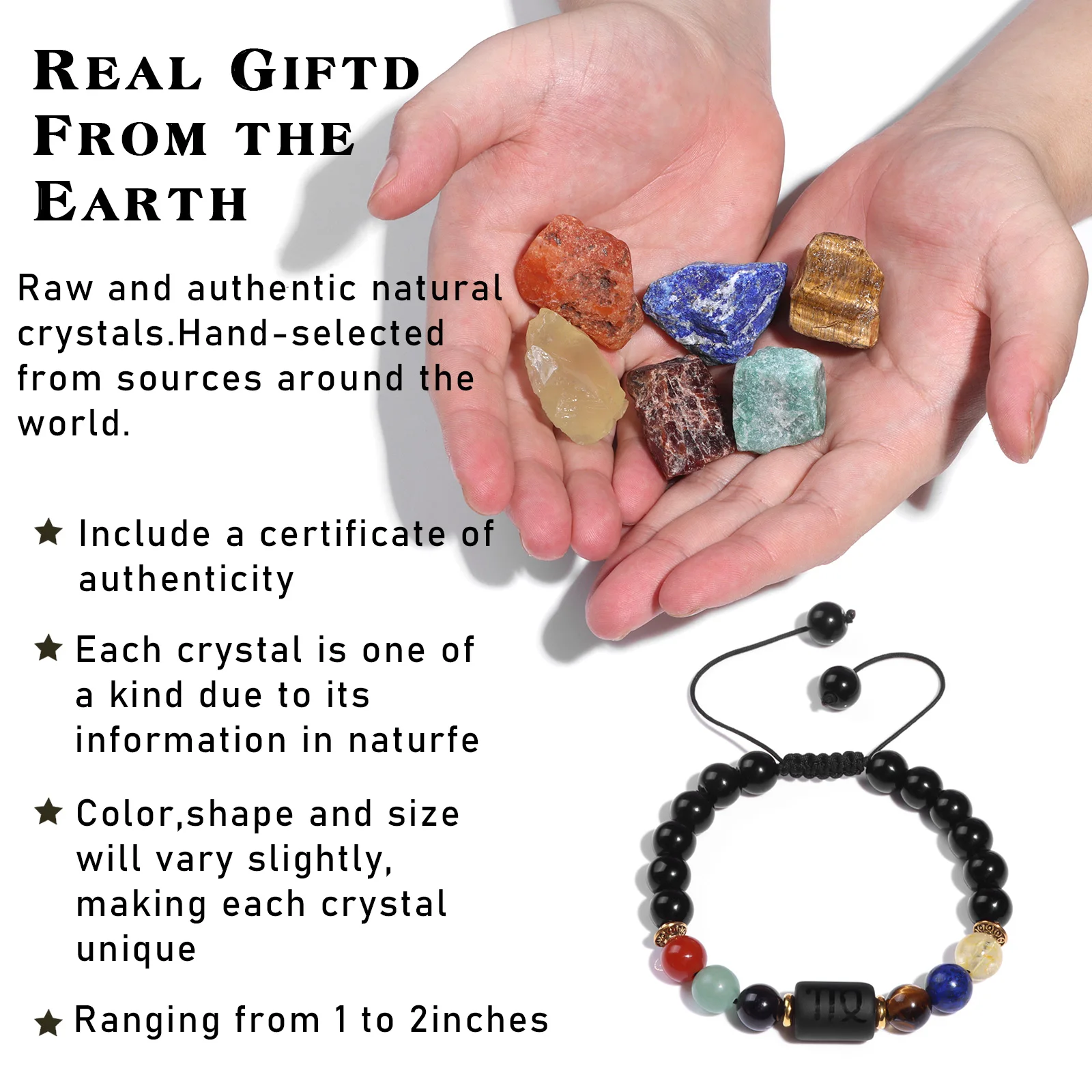 12 Sternzeichen Armband Naturstein Tigerauge Obsidian Perlen elastische Armbänder mit Box für Frauen Männer Geburtstag Schmuck Geschenk – Detail 3