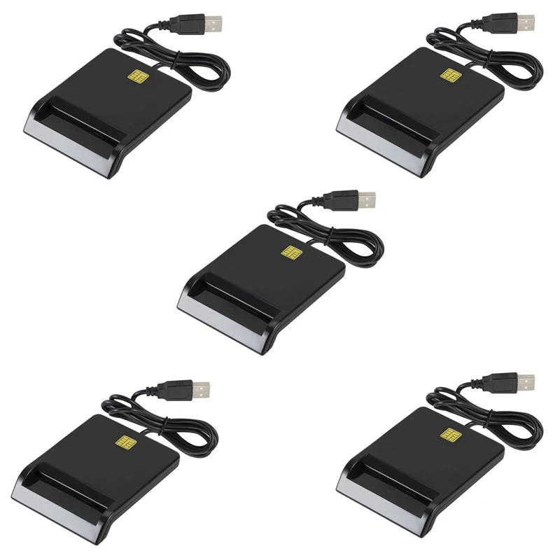 

Hot 5X Universal Portable Smart Card Reader For Bank Card Card ID CAC DNIE ATM IC SIM Card Reader For Android Phones Tablet