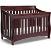 4-in-1 Convertible Baby Crib, Black Cherry Espresso 1