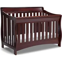 4-in-1 Convertible Baby Crib, Black Cherry Espresso 1
