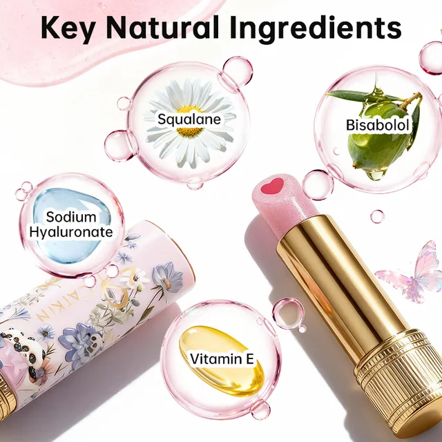CATKIN Whiffle Dance Tinted Lip Balm 3 PCS Solid Lip Gloss Moisturizing Watery Colored jelly love Long-lasting