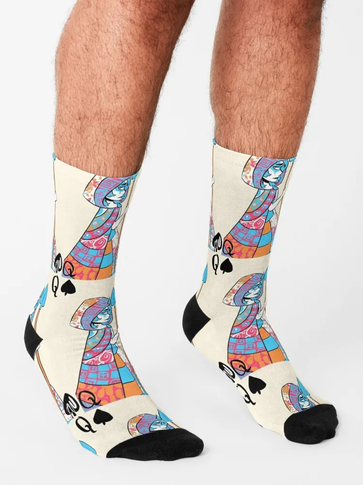 Queen of spades (Fruit punch edition) Socks Ankle socks woman retro socks man