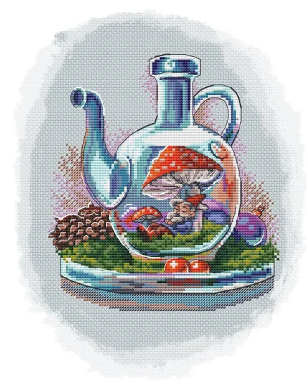 

Набор для вышивки крестиком, 8 гномов, в бутылках, 27-28 дюймов