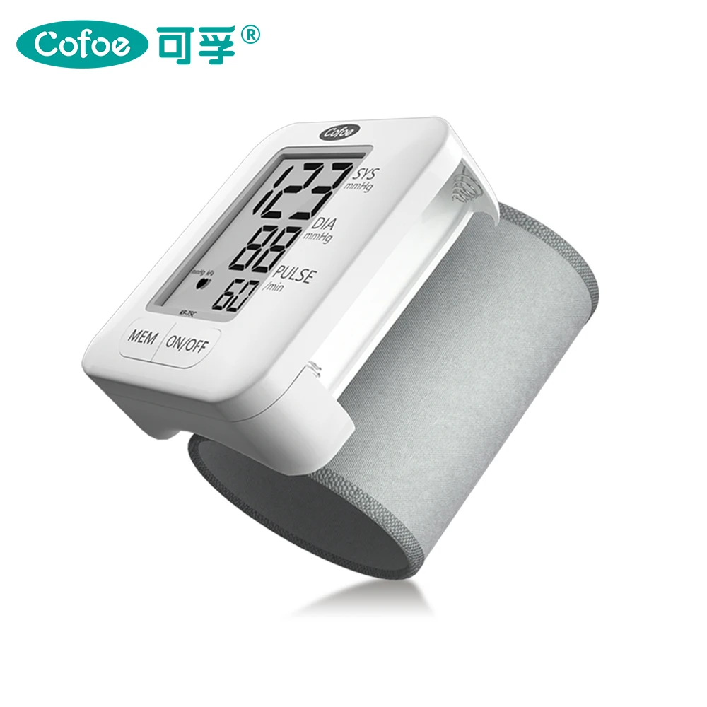 Digital wrist blood monitoring Automatic sphygmomanometer BP heart rate measurement Pulse meter Tensiometer Blood pressure monitor Blood pressure meter