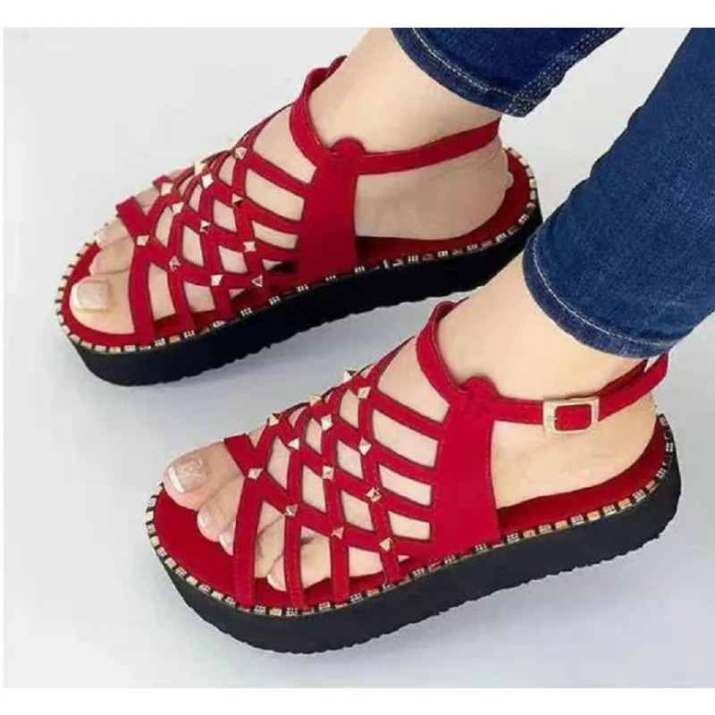 Sandals for women 2024 summer Korean fashion Bosimi non-slip flat sandals casual rhinestone student women's shoes