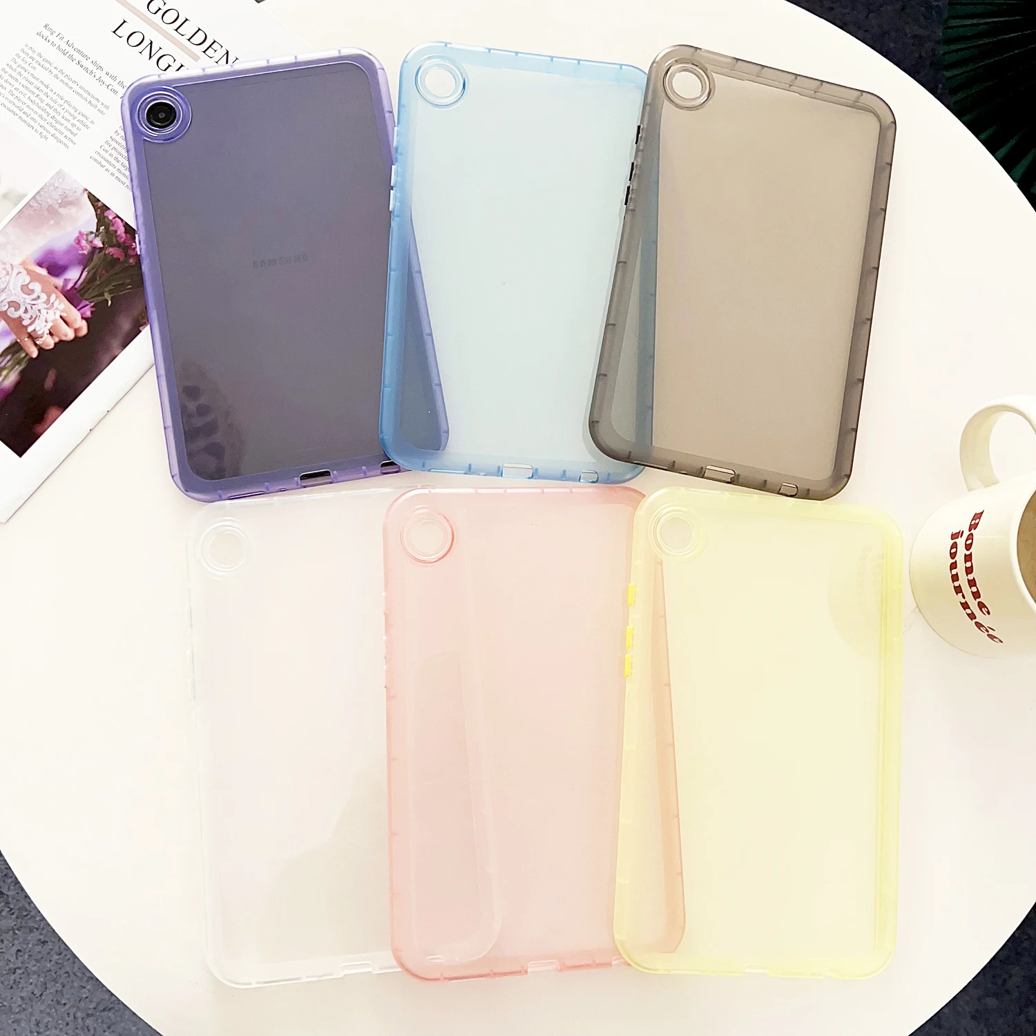 Shockproof Transparent Soft Silicone Tablet Cover - Clear Case