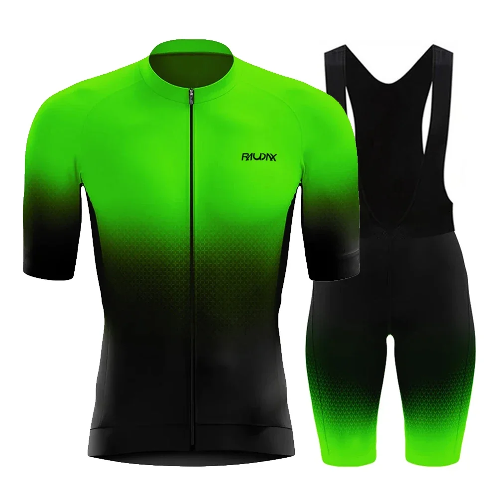 Raudax Summer Cycling Set Man Cycling Jersey Short Sleeve Bicycle Clothing Kit Mtb Bike Wear Triathlon Maillot Ciclismo