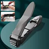 1-piece Nail Clippers for Men with Catcher -Sharp Heavy Duty Self-Collecting Nail Cutters with Ergonomic Lever Keep Fingernails 4