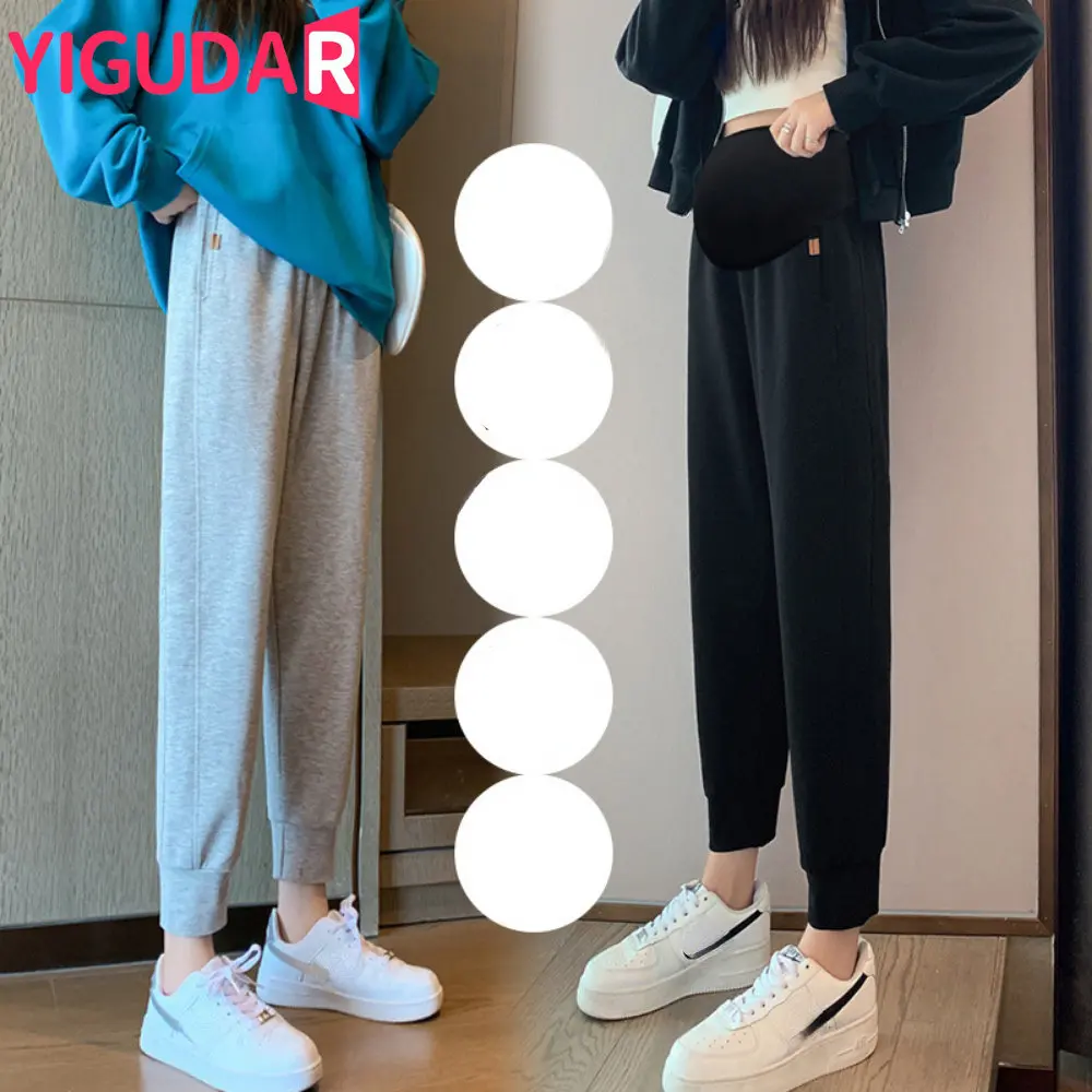 Maternity Spring Autumn Sports Out Wear Fashion Soild Pregnant Casual Anti-mosquito Bloomers Comfortable Pregnancy Pants autumn and winter wear adjustable maternity leggings plus size maternity sports casual fashion pants