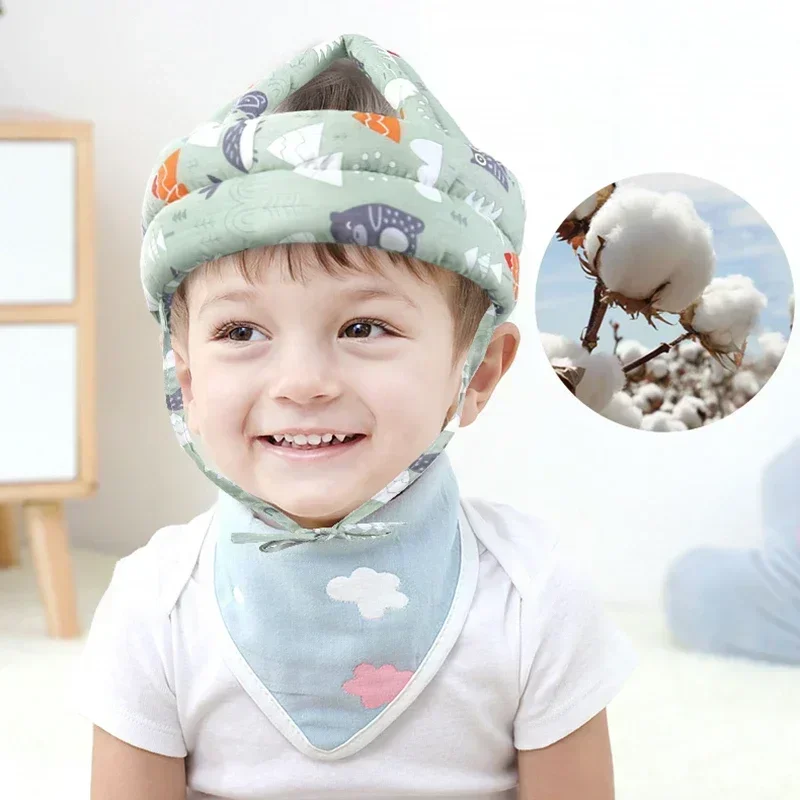 Infant Toddler Cartoon Mesh Safety Helmet Baby Kids Head Protection Hat for Walking Crawling Children Learns To Walk Bump Caps 6