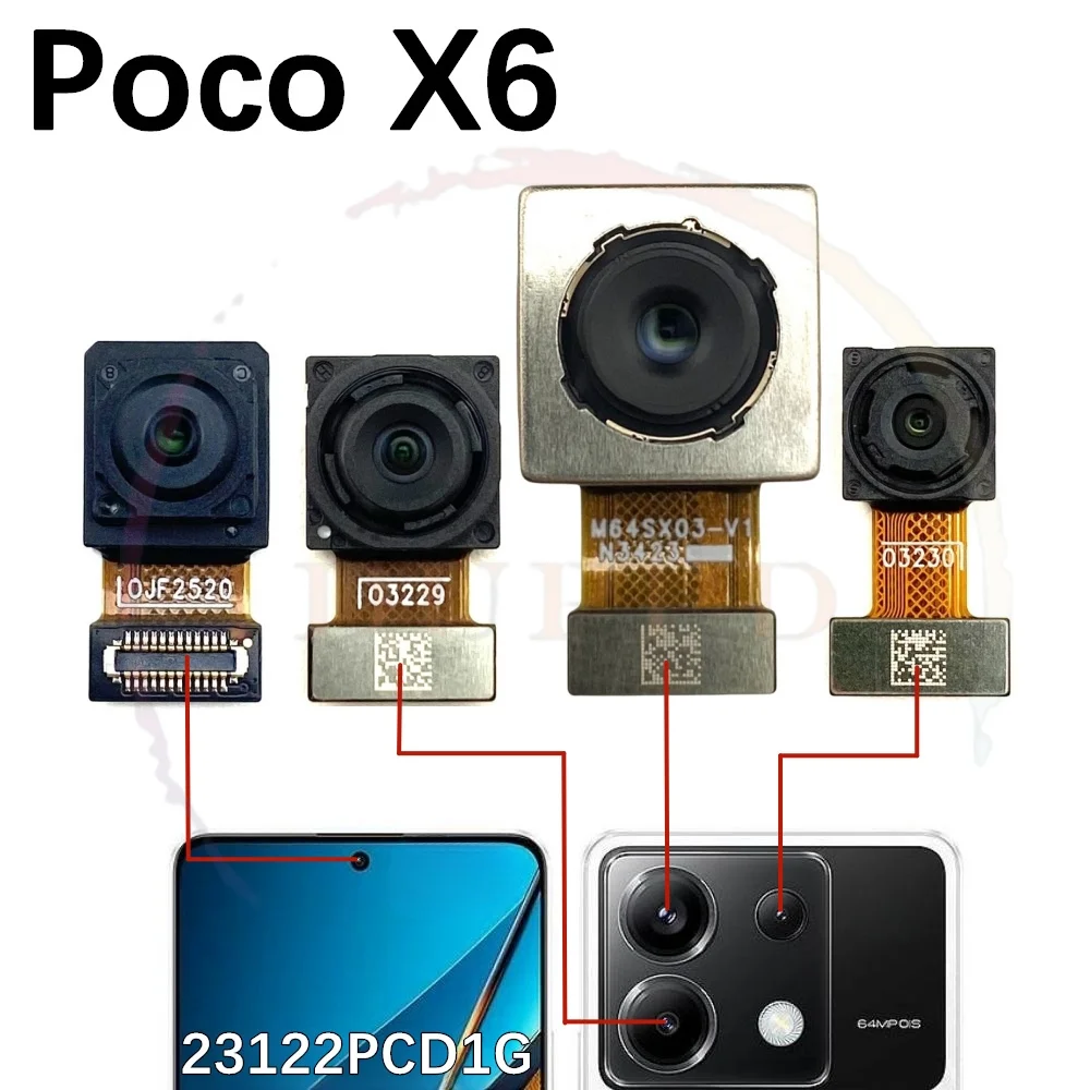 Rear Front Camera For Xiaomi Mi Poco X6 Pro X6Pro Backside Facing