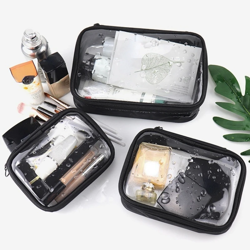 

Transparent PVC Cosmetic Bag for Women Waterproof Clear Makeup Bags Beauty Case Make Up Organizer Storage Bath Toiletry Wash Bag