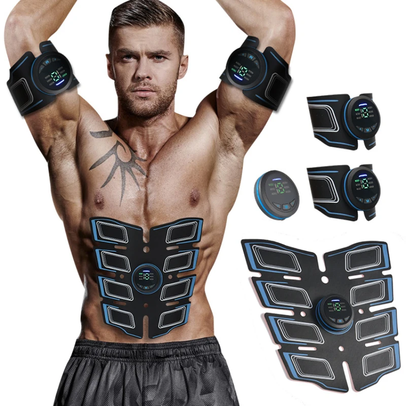 EMS Abdominal Muscle Stimulator Electric Smart Fitness Belt USB Rechargeable Trainer Exercise Weight Loss Gym Equipment
