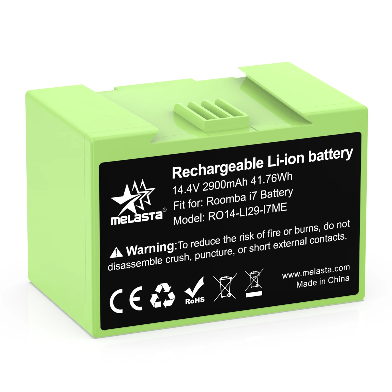 Melasta 14.4v 2900mah Replacement Lithium Ion Battery For Irobot Roomba E And I Series I7 7150