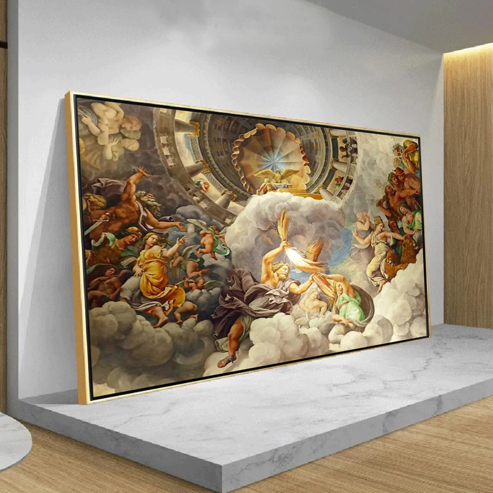 Greek Mythology Gods Zeus & Hera Print on Canvas Painting Wall Art The