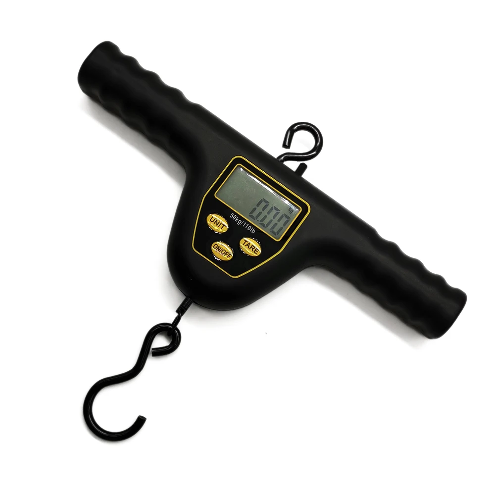 50kg 110lb small electronic portable handheld waterproof carp fishing scale digital with crossbar for fish