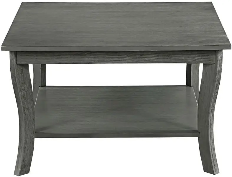 American Heritage Square Coffee Table, Wirebrush Dark Gray 4