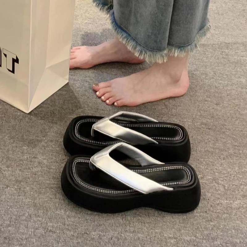 

Shoes for Women Flip Flops Slides New Style Sandals Height Comfortable Woman Slippers and Elegan On Promotion Easy Wears Shoe 39