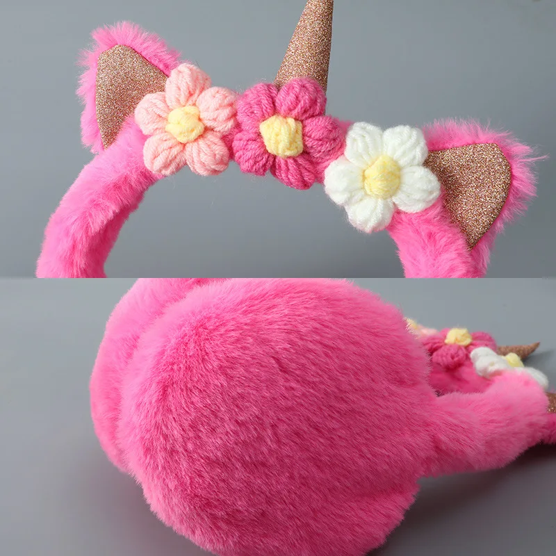 Winter Unicorn Earmuffs Warm Earmuffs Sequin earmuffs Cute earmuffs Warm and cold plush