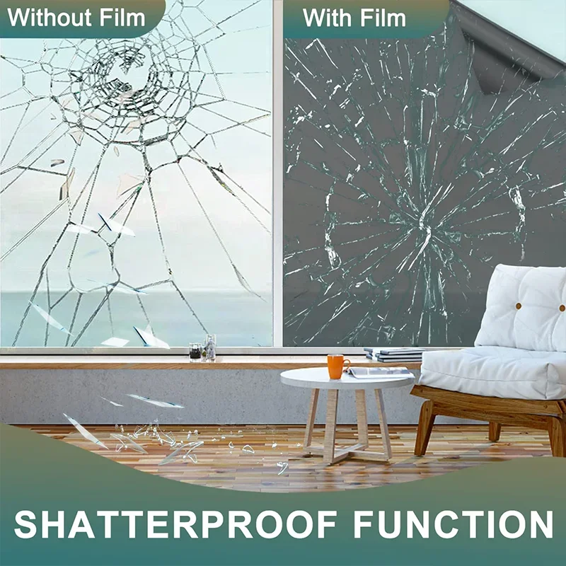 Explosion-proof Window Film Clear Security and Safety Scratch Resistant Tranparent Film Window Glass Protection Sticker for Home