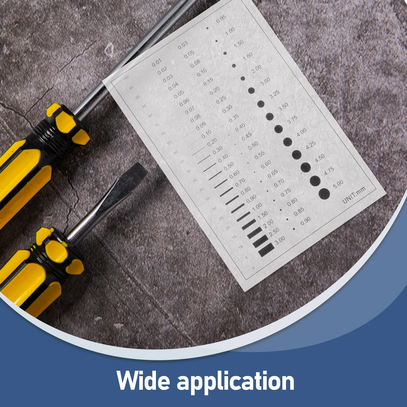 High Precision Flaw Detection Gauge Line Width Defect Width Defect Tool Line Measuring Ruler For Defects