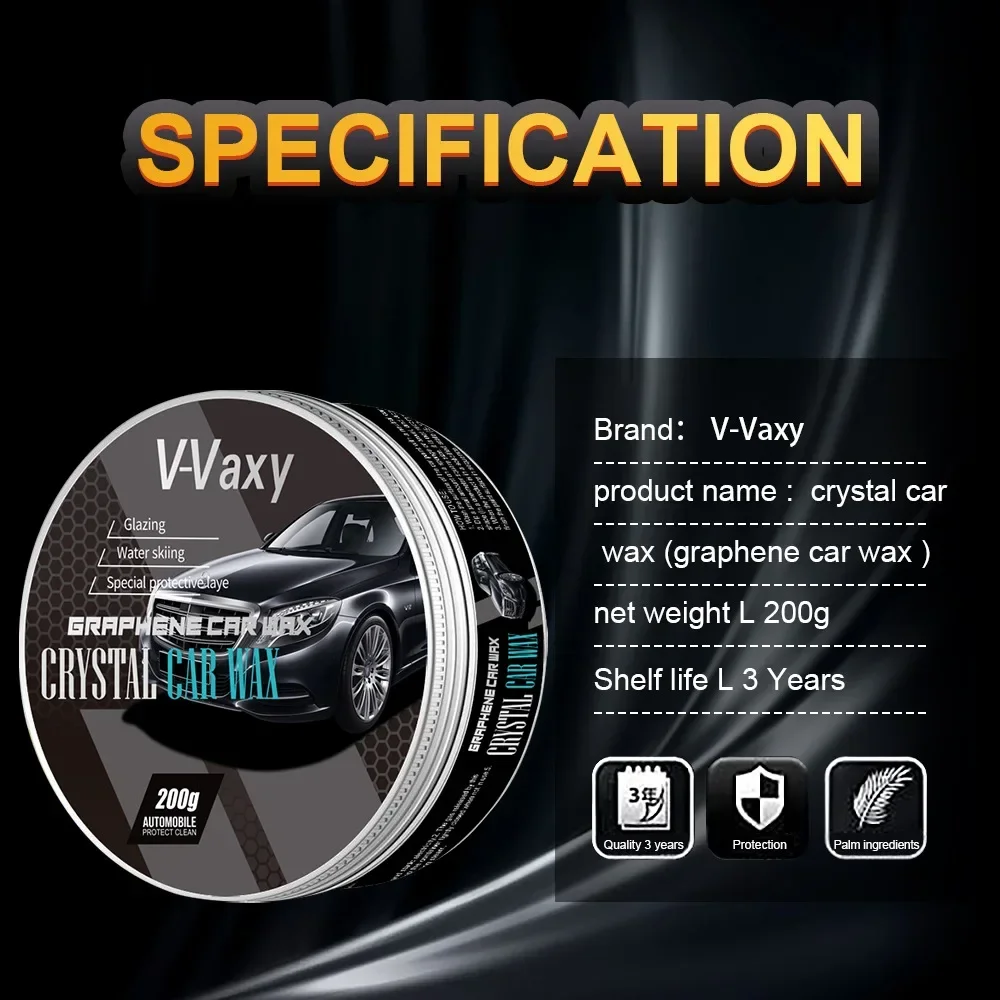 Car Wax Crystal Plating Set Hard Auto Wax Paint Care Coating Tiny Scratch Repair With Sponge Accessories