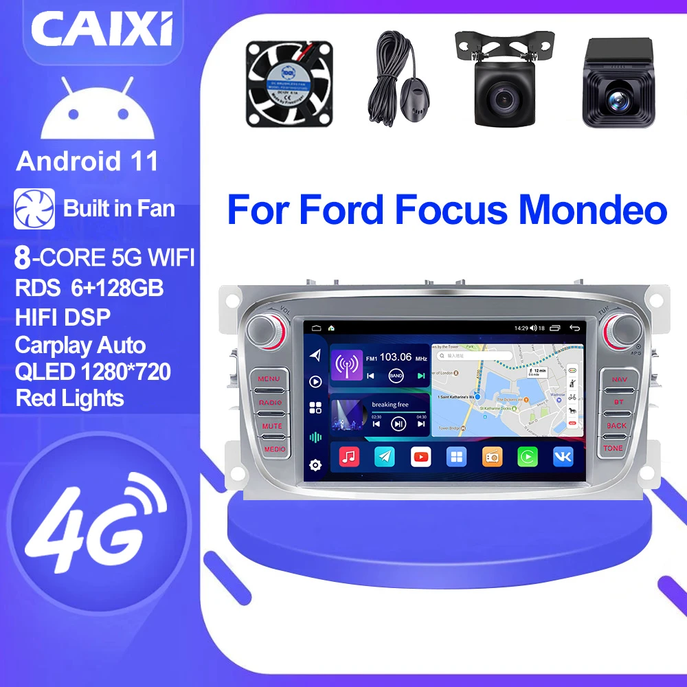 pik Nuchter wond 2 Din Radio Android 11 2Gb Ram Auto Multimedia Stereo Speler Navigatie Gps  Autoradio Voor Ford Focus S max Mondeo 9 Galaxy C Max|Auto Multimedia  speler| - AliExpress
