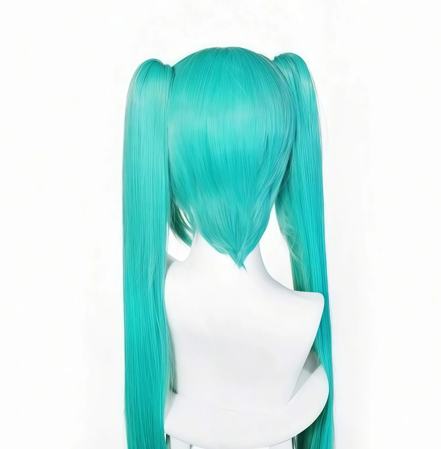 Long synthetic fiber wig in green anime style suitable for daily wear, birthdays ,heat-resistant fiber,role-playing 3