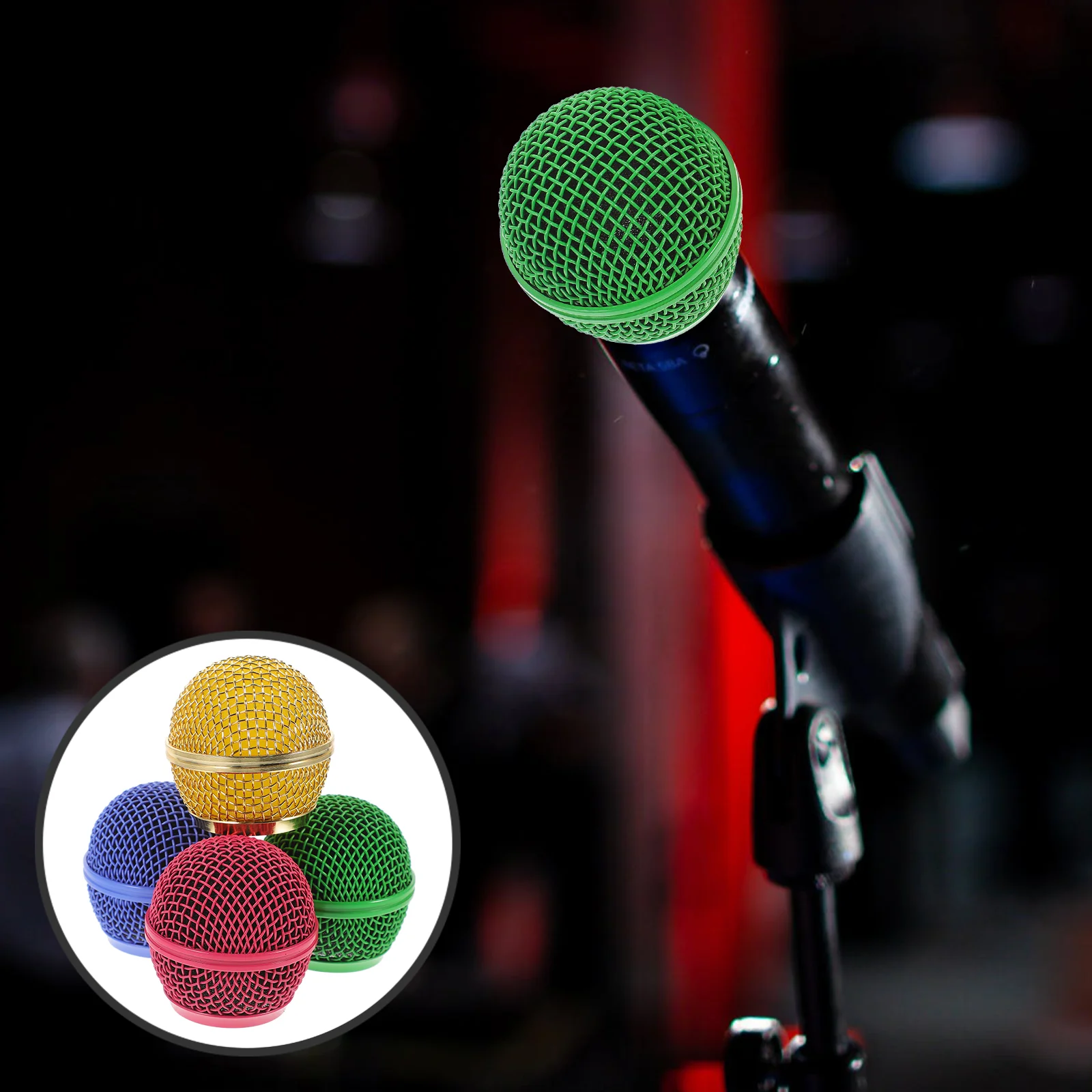 

Microphone Grill Heads Mic Head Mesh Grill Replacement Mic Mesh Cover Microphone Replacement Head Mesh Handheld