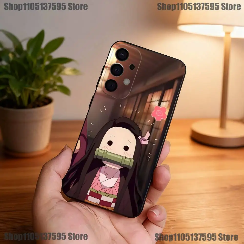 Elegant D-Demon N-Nezuko Slayer Themed Black Phone Case